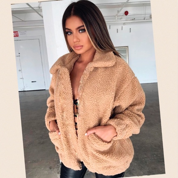 camel teddy jacket